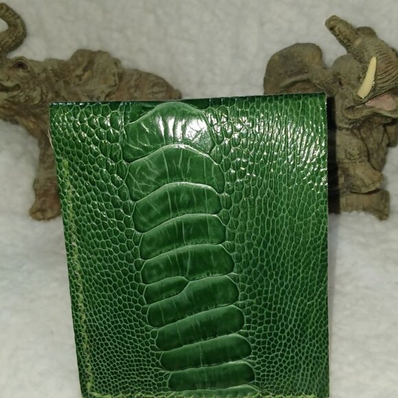 Authentic Ostrich Leg Leather with Authentic French Goat Leather. - Picture 2 of 11